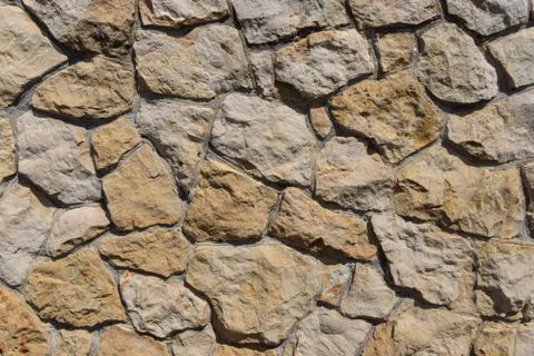 Decorative wall of wild stone. texture Foto stock