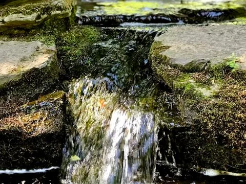 Decorative waterfall, close up Foto stock