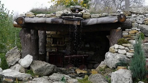 Decorative waterfall Video stock 82394139