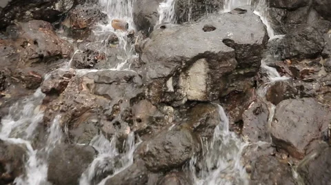 Decorative waterfall in the park Video stock 62427948