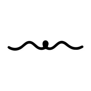 Decorative wave divider vector illustration featuring a centered loop flouris Stock Illustration
