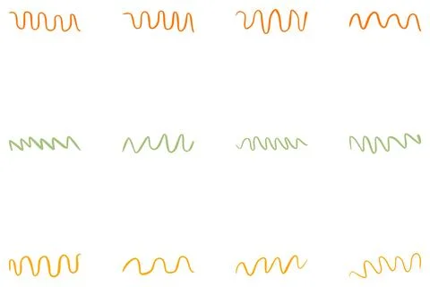 Decorative wave line design set Stock Illustration