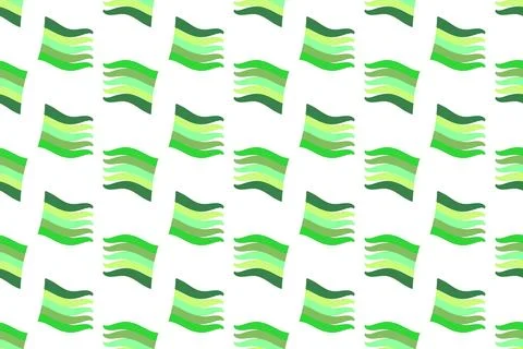 Decorative wave shape seamless pattern design Stock Illustration