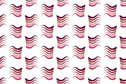 Decorative wave shape seamless pattern design Stock Illustration