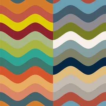 Decorative wave texture in shabby chic color. Seamless retro art.   Stock Illustration