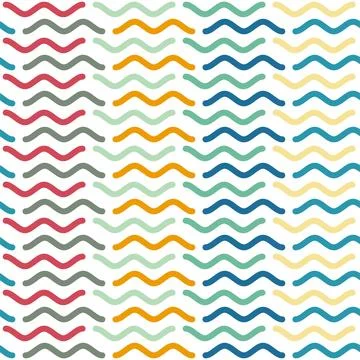 Decorative wave texture in shabby chic color. Seamless retro art.   Stock Illustration