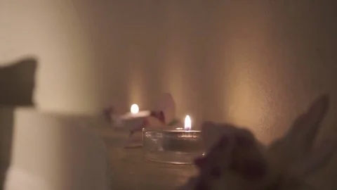 Decorative Wax Candles Stock Footage 74674975