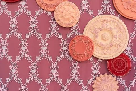 Decorative wedding background with round elements 스톡 사진