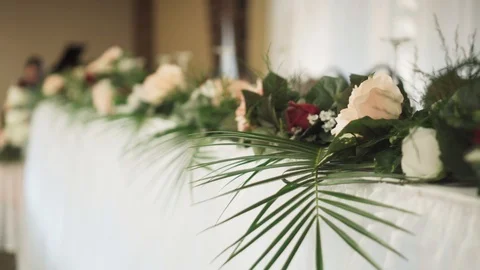 Decorative Wedding Table 스톡 동영상 89003209