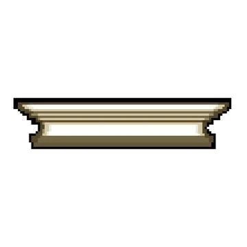 Decorative white baseboard molding trim element Stock Illustration