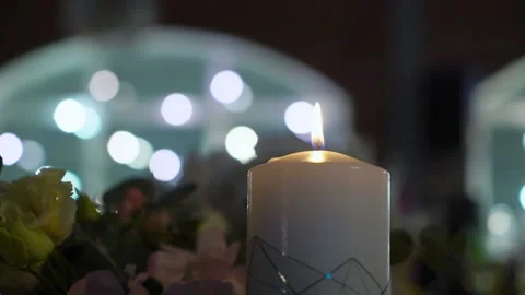 Decorative white bulk candles with wicks. Stock Footage 237887762