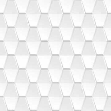 Decorative white geometric texture - 3d vector seamless background 库存插图