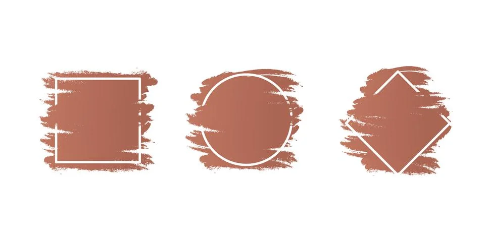 Decorative white line frames with mocha mousse, brown color background for note Stock Illustration