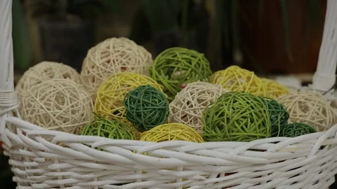 Decorative wicker ball Stock Footage 87114552
