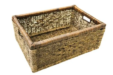 Decorative wicker box Stock Photos