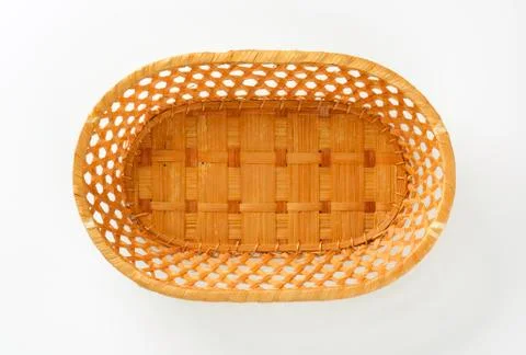 Decorative wicker table basket for bread, sweets or fruits Stock Photos