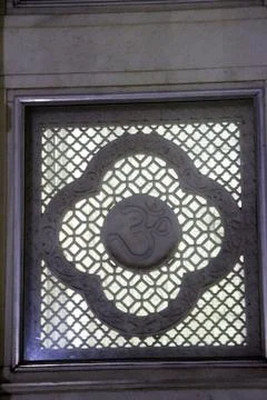 Decorative Window at Birla Temple Stock Photos