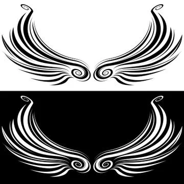 Decorative wing Stock Illustration