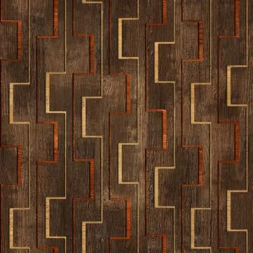 Decorative wooden pattern for seamless background イラスト素材