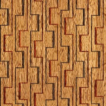 Decorative wooden pattern for seamless background イラスト素材