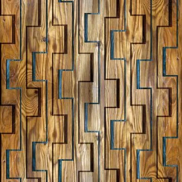 Decorative wooden pattern for seamless background イラスト素材