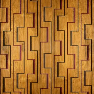 Decorative wooden pattern for seamless background イラスト素材