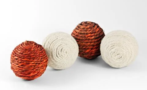 Decorative wool balls Stock Photos