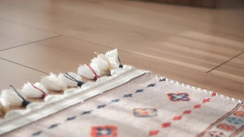 Decorative woven textile pattern showcasing vibrant colors and designs Stock Footage 307387237