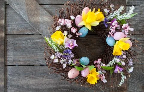 Decorative wreath for easter Stock Photos