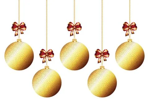 Decorative Xmas Balls Stock Illustration