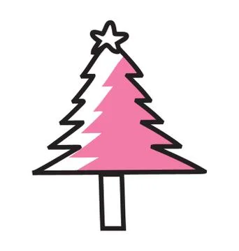 Decorative Xmas Tree Stock Illustration