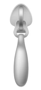 Decorative zip puller. Realistic metal fashion accessory 스톡 일러스트