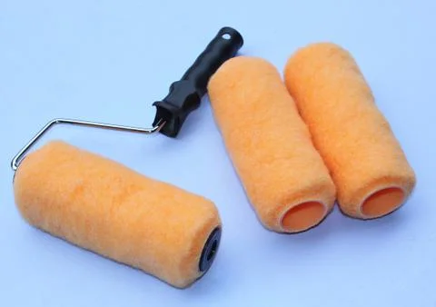 A decorators paint roller Stock Photos