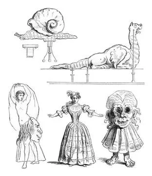 Decors opera, Spiral dragon transformations, Archives of the empire, vinta... Foto stock
