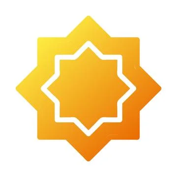 Decortaion icon solid gradient yellow style ramadan illustration vector ele.. Illustrazione stock