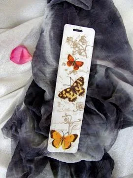 Decoupage handmade bookmark Stock Photos