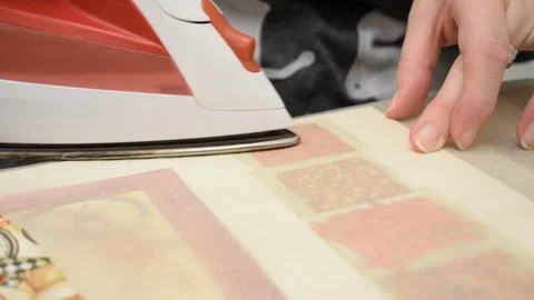 Decoupage technique Video stock 124658058