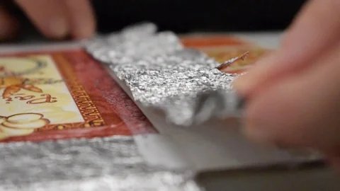 Decoupage technique Video stock 124658379