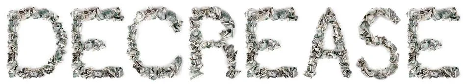Decrease - crimped 100$ bills Stock Illustration
