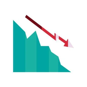 Decrease diagram chart business Stock Illustration