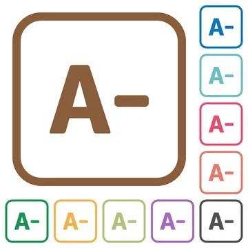 Decrease font size simple icons Stockillustratie