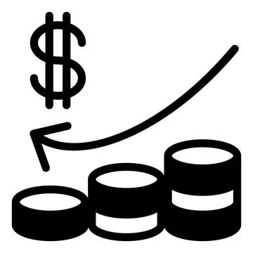 Decrease glyph icon vector illustration isolated on white background Illustrazione stock