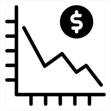 Decrease glyph icon vector illustration isolated on white background 库存插图