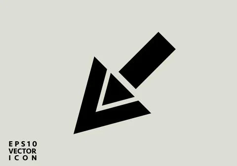 Decrease icon. Direction Sign. Navigation, Vector Down Arrows Symbol Stock Illustration