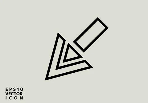 Decrease icon. Direction Sign. Navigation, Vector Down Arrows Symbol Stock Illustration