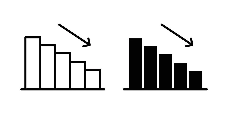 Decrease icon vector design. EPS10 Stock Illustration