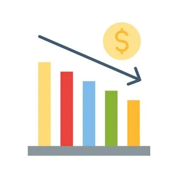 Decrease icon vector image. イラスト素材