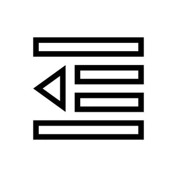 Decrease Indent Document Text Icon Stock Illustration