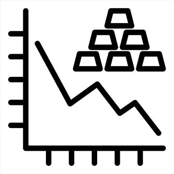 Decrease line icon vector illustration isolated on white background Stock Illustration