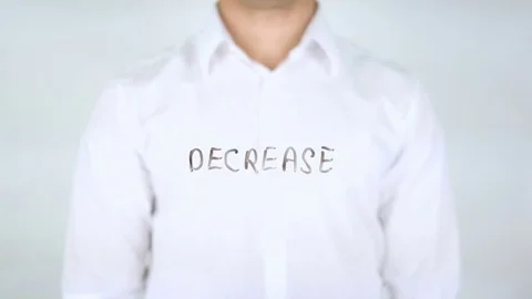 Decrease, Man Writing on Glass 動画素材 77819323